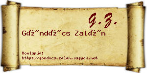 Göndöcs Zalán névjegykártya